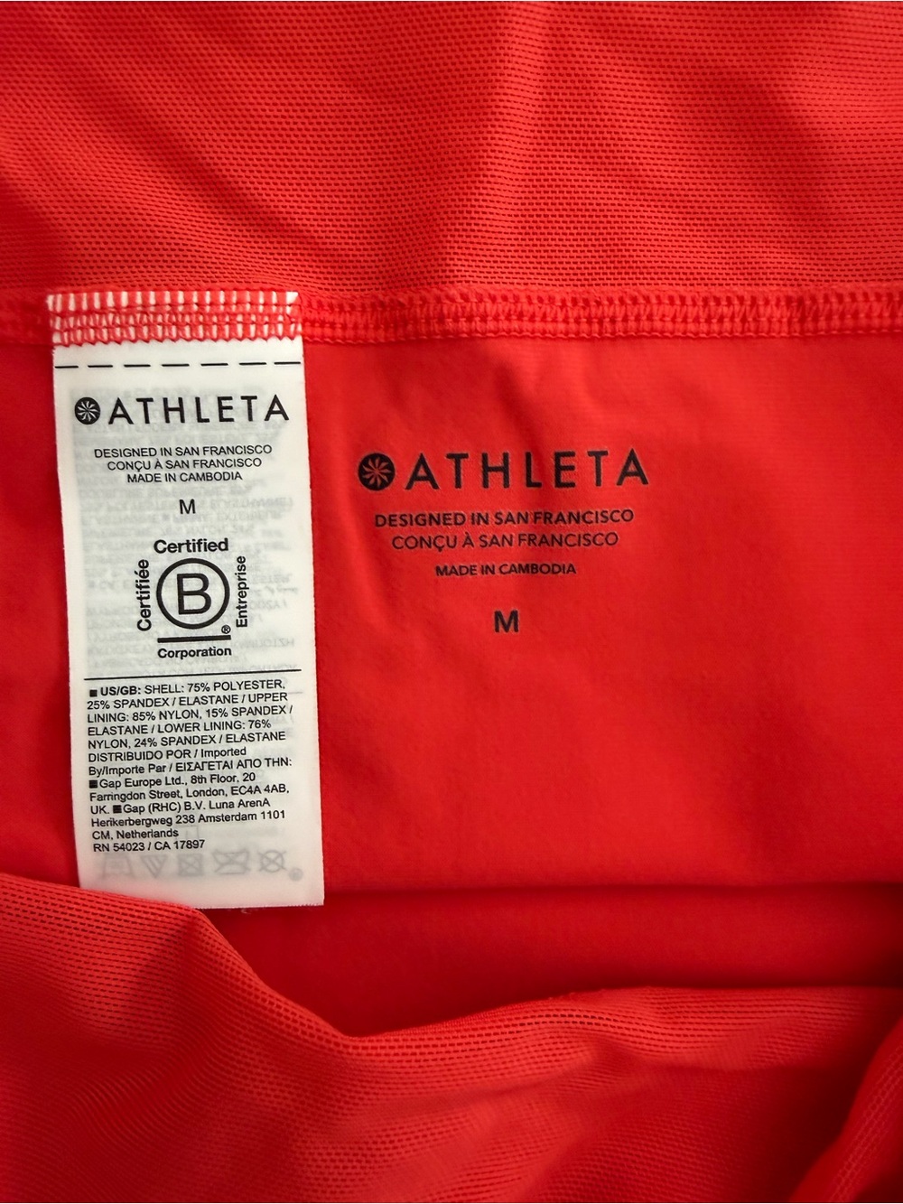 Athleta Coral-Red High Waisted Swim Bottoms Medium - Picture 3 of 3
